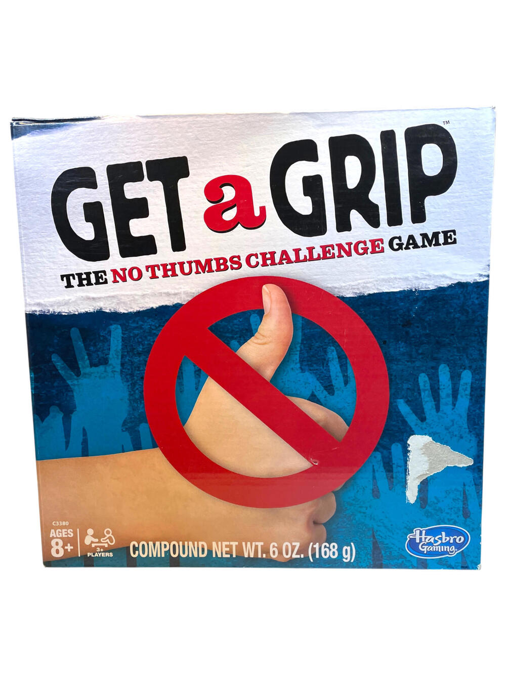 Hasbro Get a‎ Grip Game-The No Thumbs Challenge Fun Party Game NEW w/ Box Damage